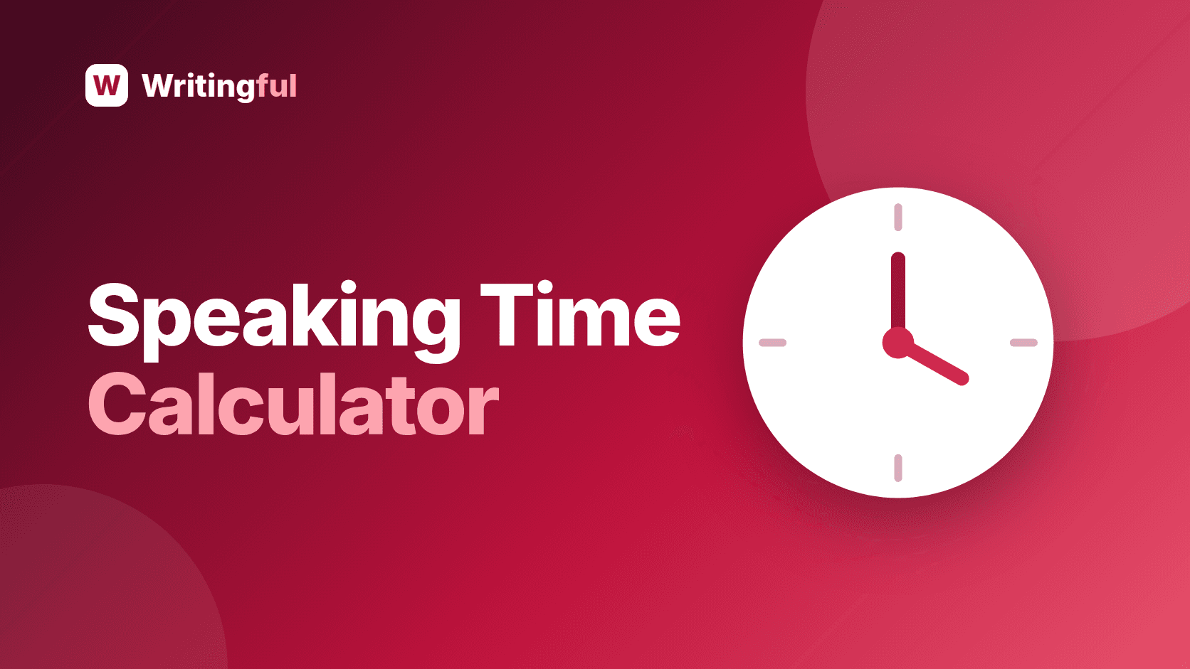 Free Speaking Time Calculator