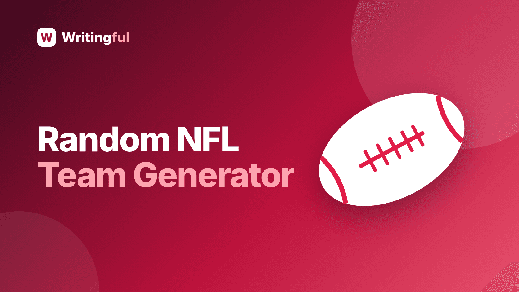 Free Random NFL Team Generator